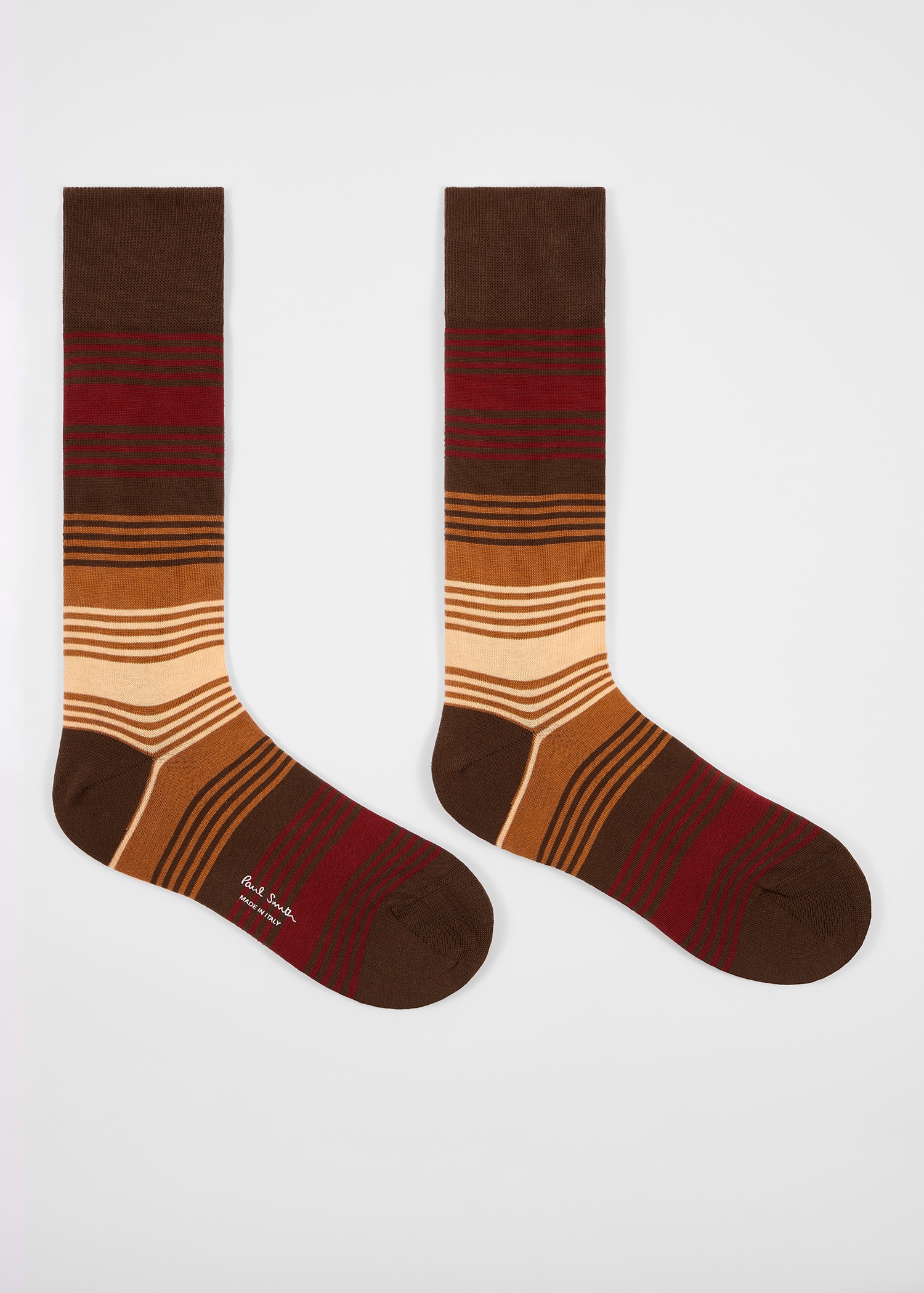 Brown Ombre Stripe Socks - 2