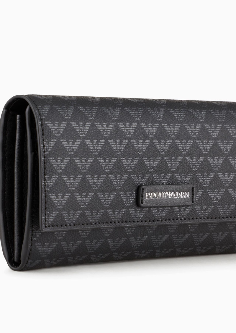 All-over eagle wallet with flap 4