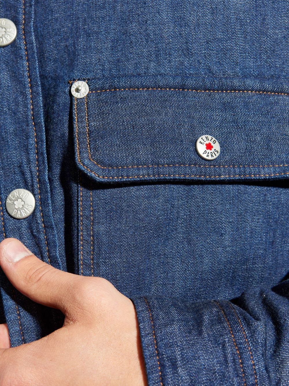 buttoned flap-pocket shirt - 5