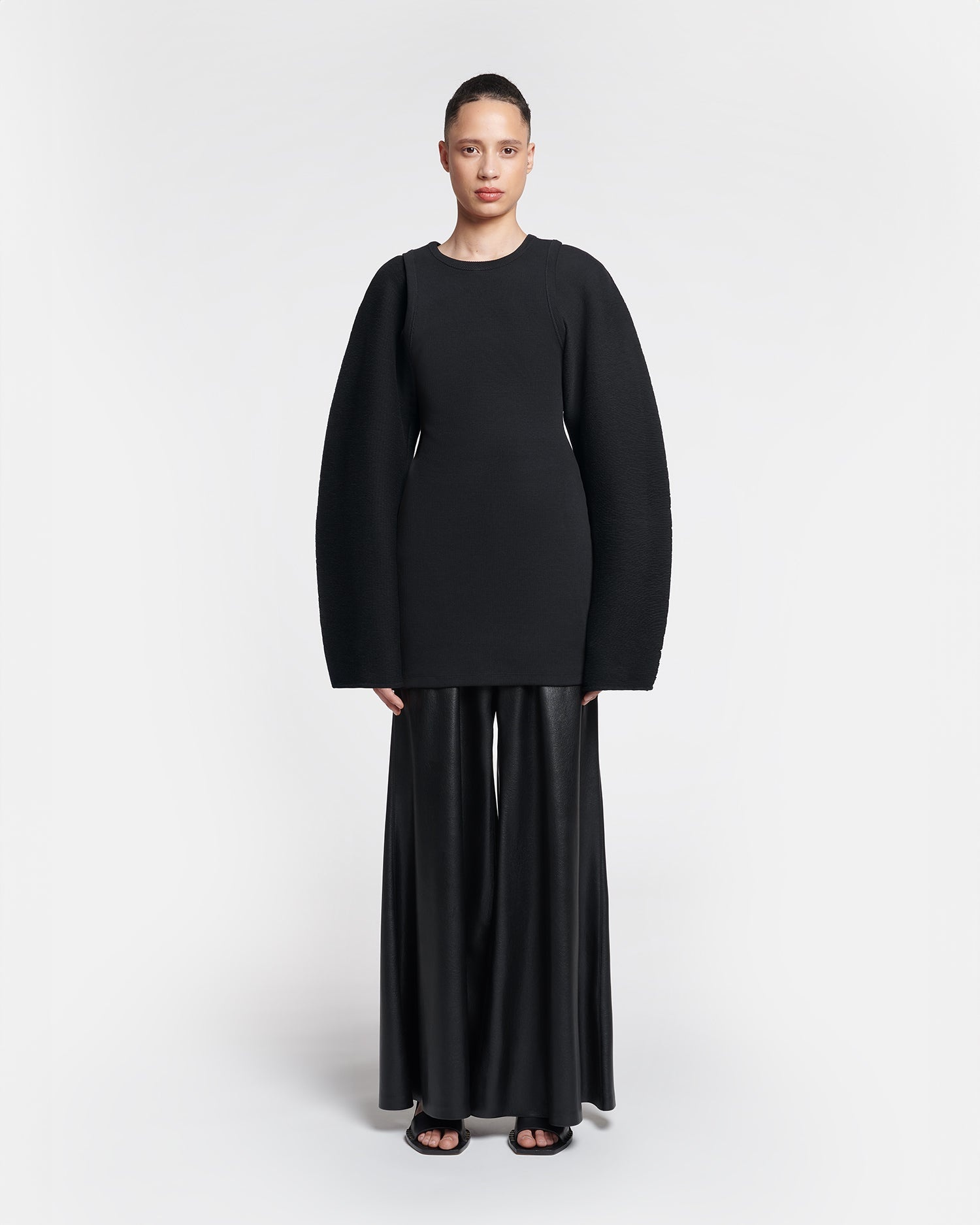 Pleated Ribbed-Jersey Top - 4