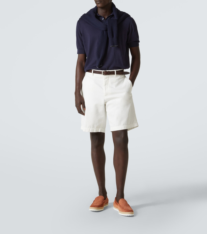 Tod's Jute-trimmed suede slip-on shoes outlook