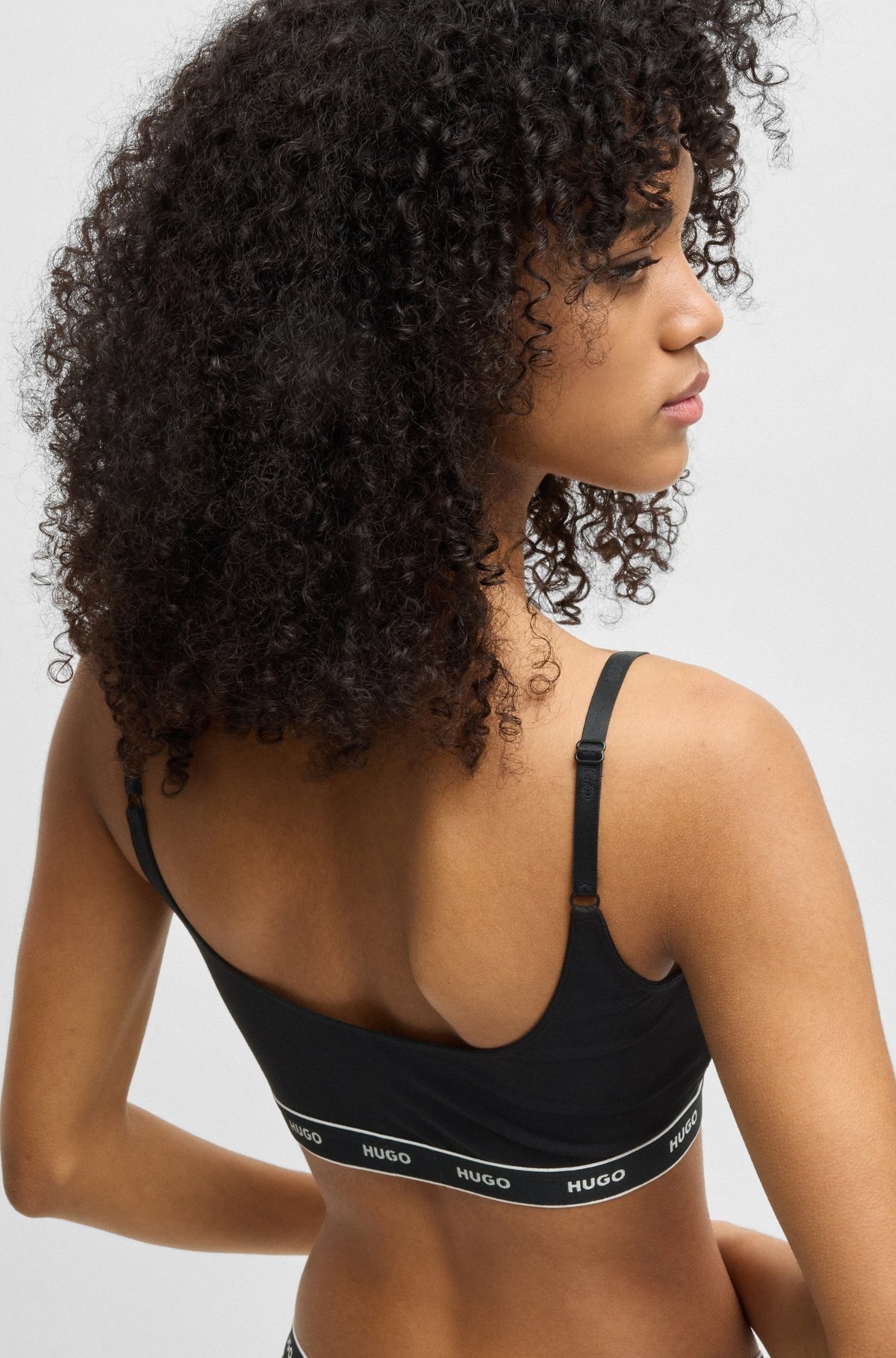 TWO-PACK OF STRETCH-COTTON BRALETTES WITH LOGO UNDERBANDS - 5