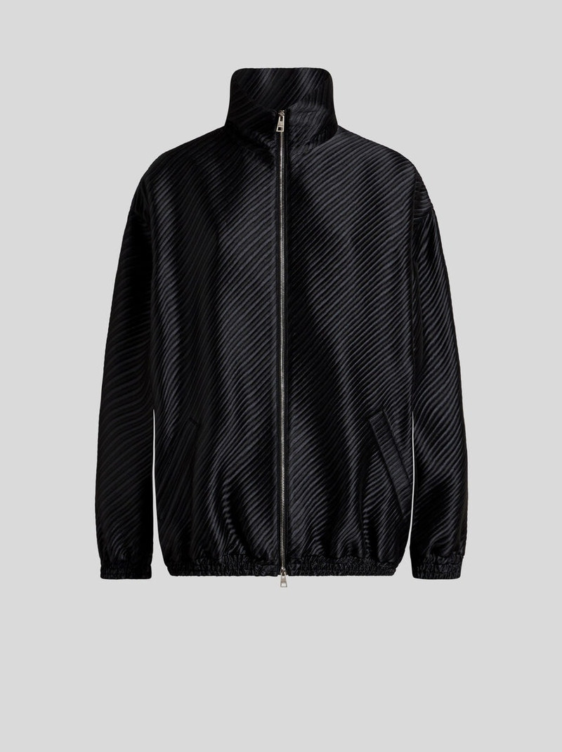 DIAGONAL JACQUARD BOMBER JACKET 1