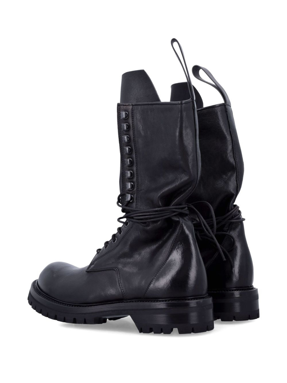 lace-up leather boots - 3