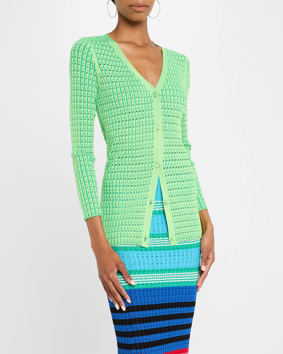Elise Vneck Ls Cardigan - 4