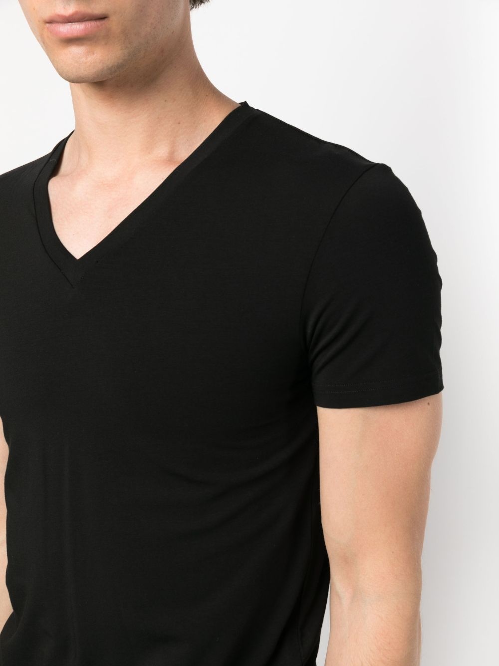 V-neck stretch-cotton T-shirt - 5