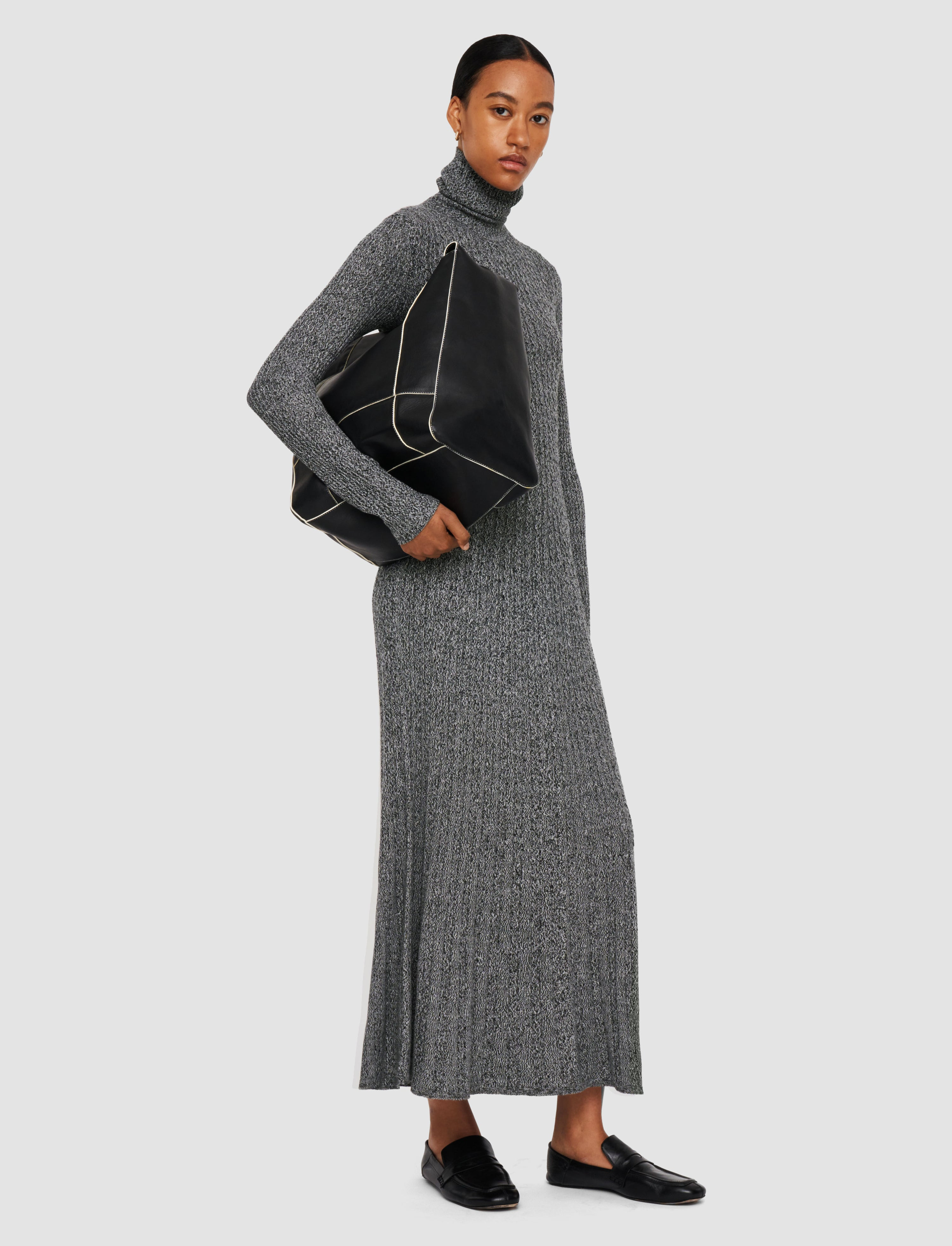 Ribbed Cable Knit Dress - 2