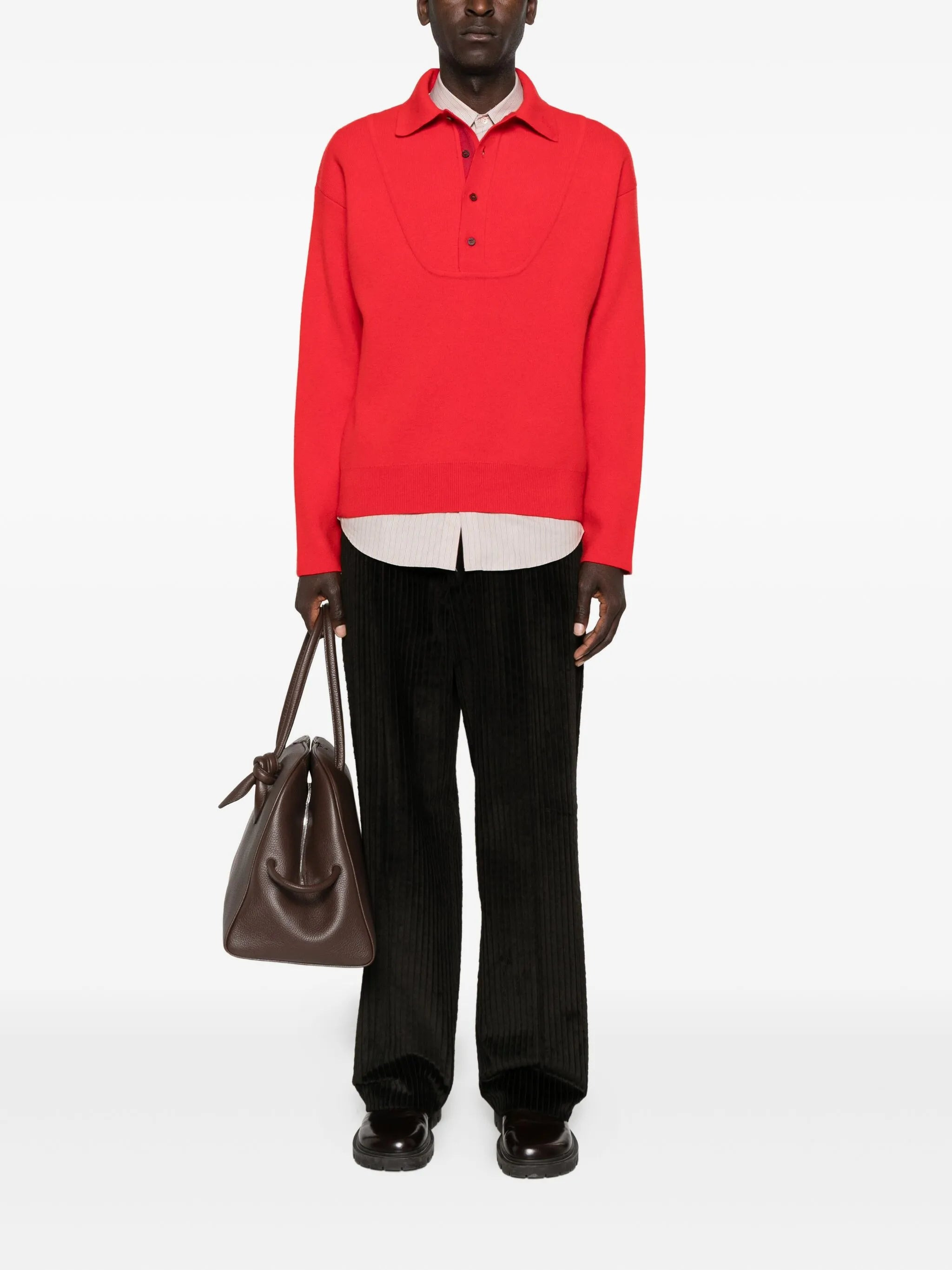 polo-neck buttoned sweater - 2