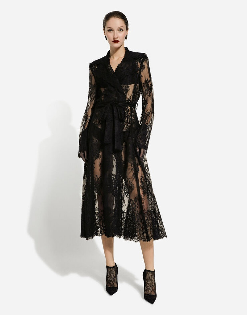 Chantilly lace coat with belt 3