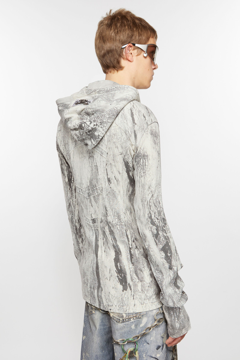 Zippered dyed sweater - Faded black 3