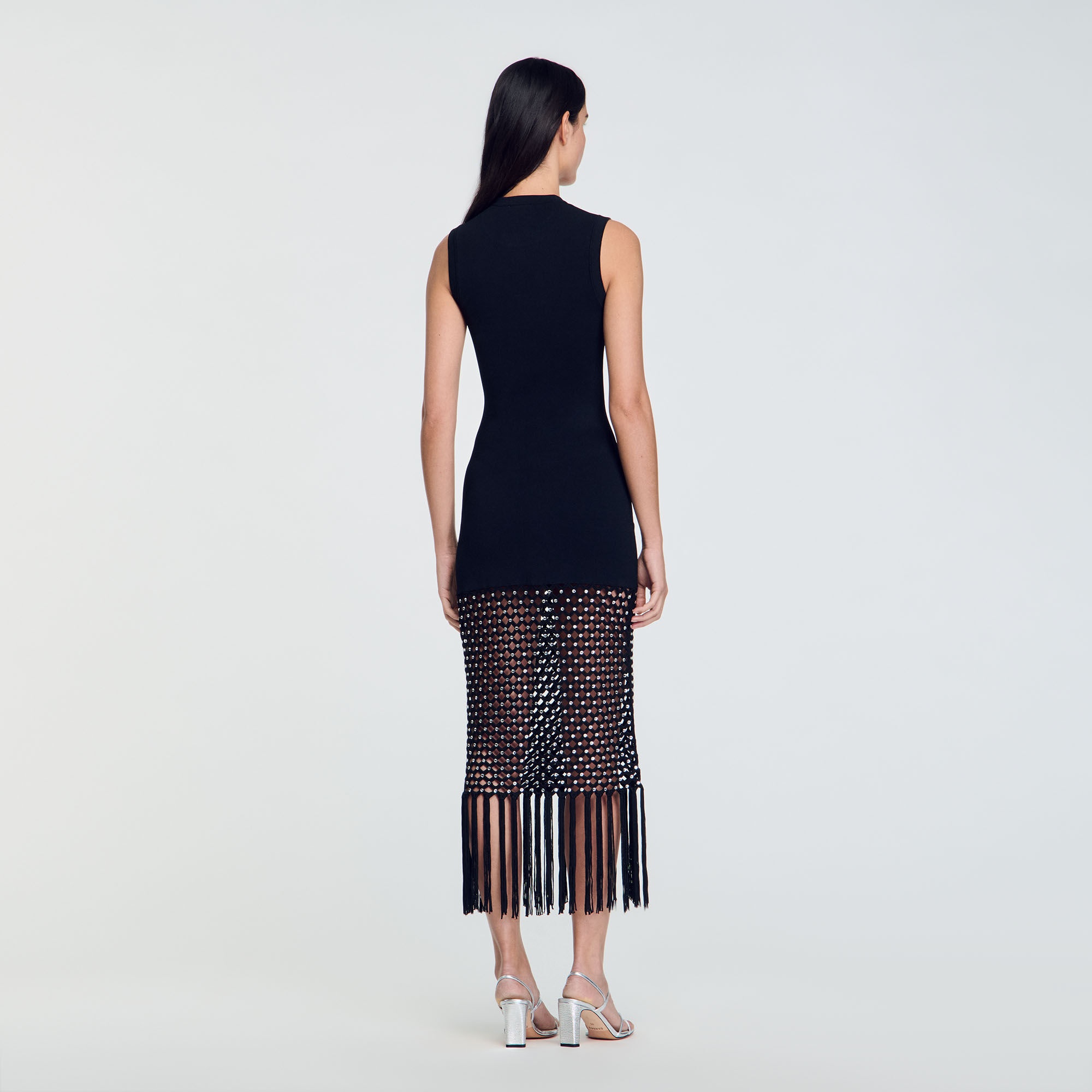 FRINGED KNIT DRESS - 6