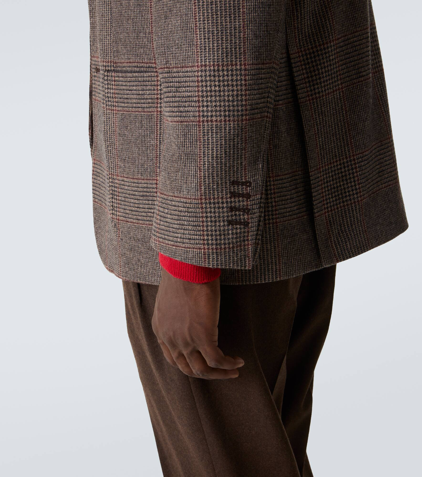 Checked wool blazer - 6