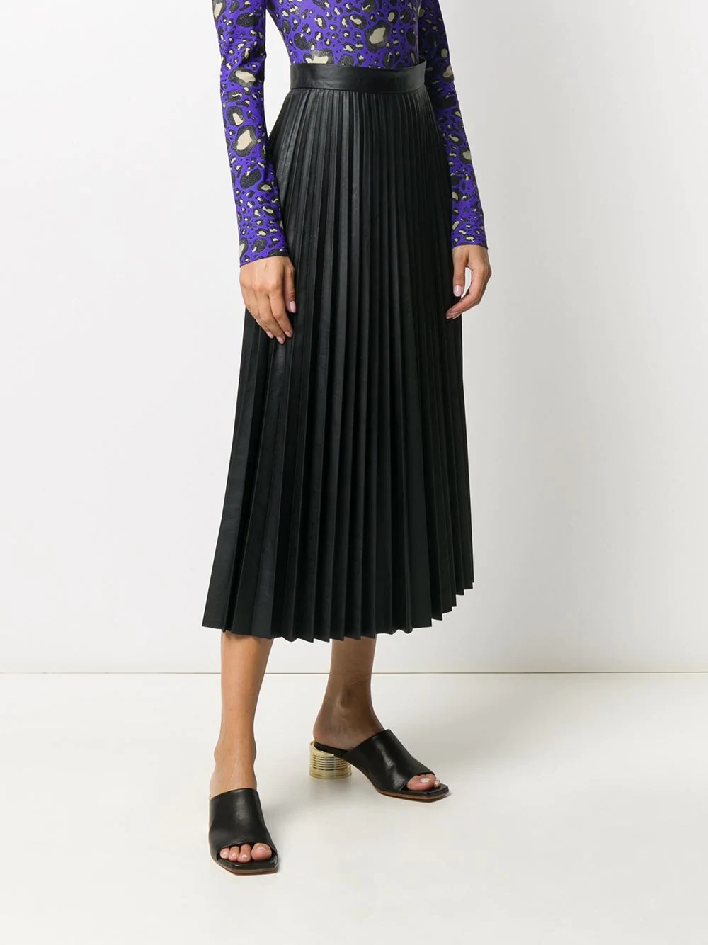 pleated midi skirt - 3