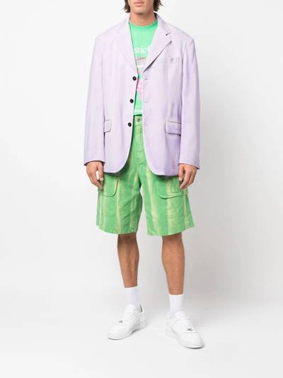 MSGM washed-effect single-breasted blazer outlook