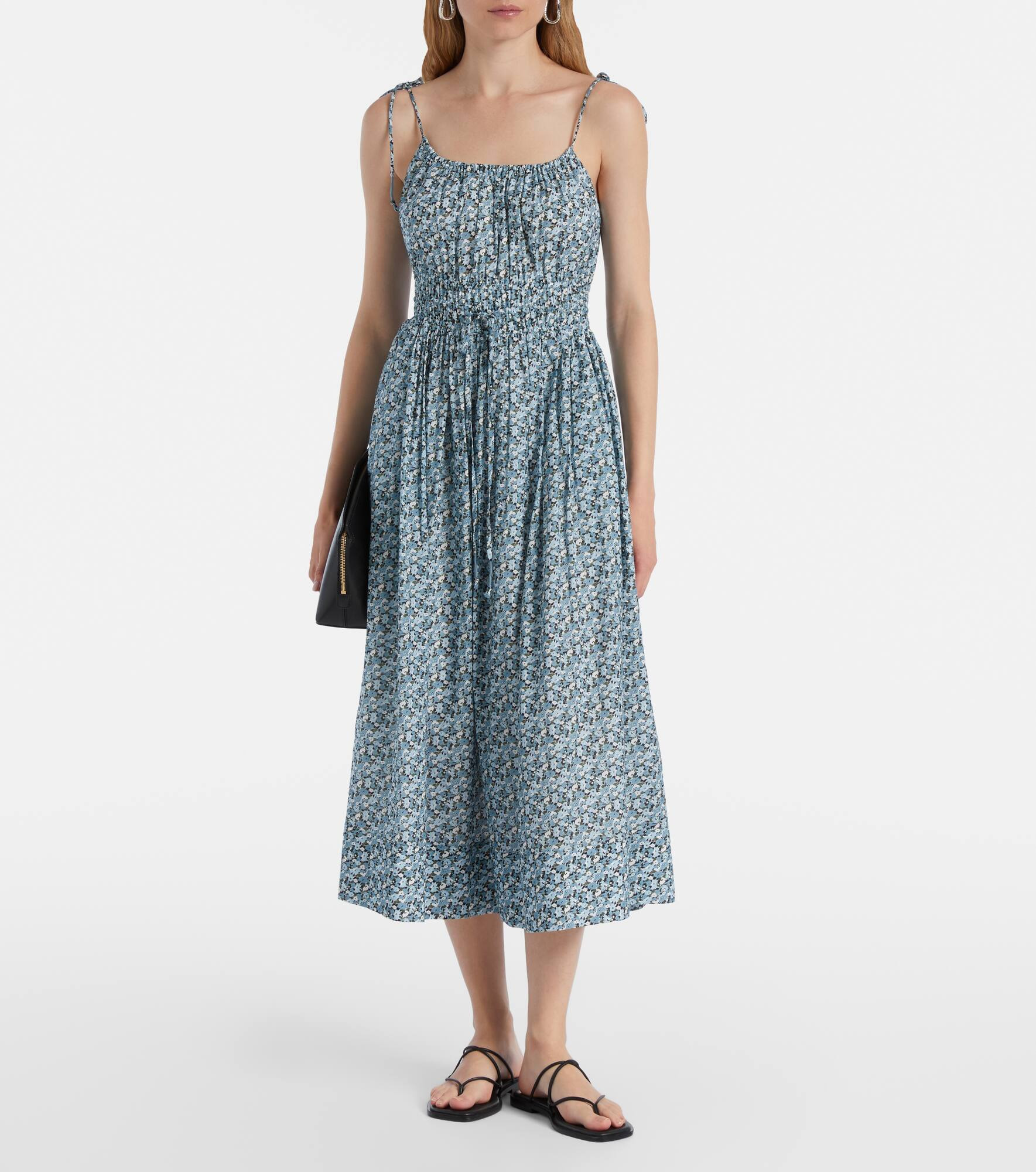 Millie floral shirred midi dress - 2