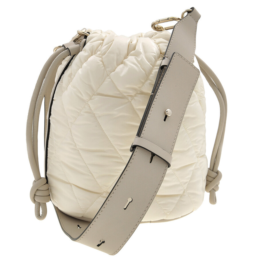 Moncler White Quilted Nylon Laque Bucket Bag - 4