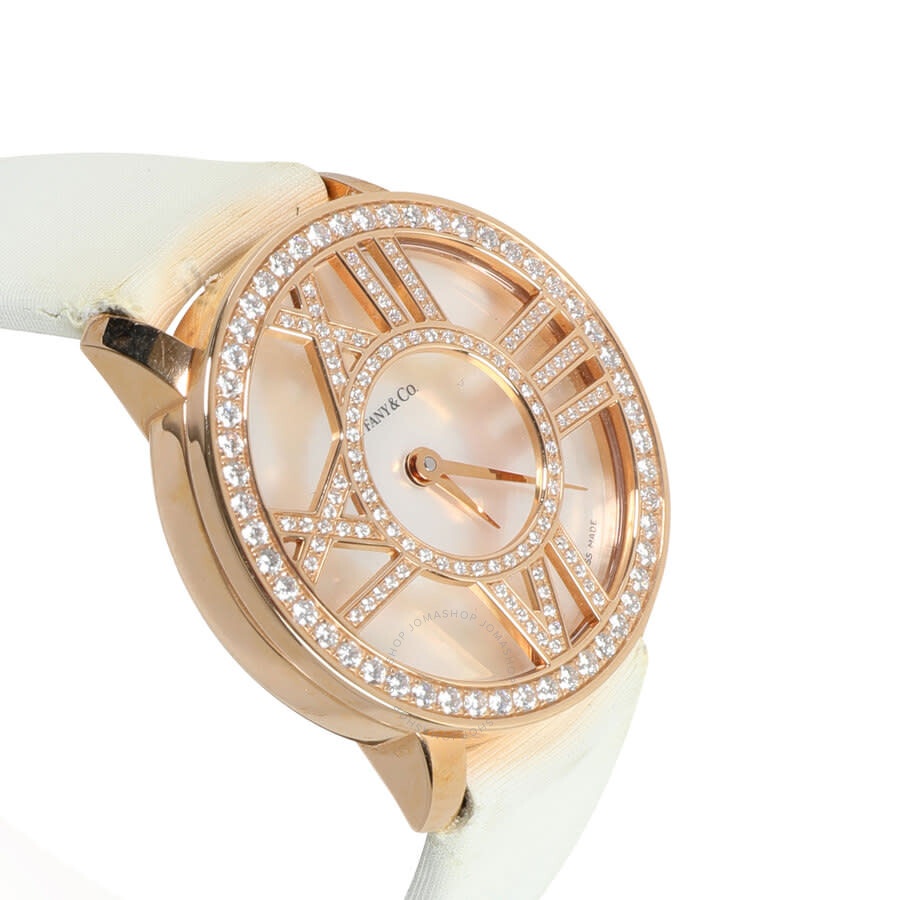Pre-owned Tiffany Atlas Quartz Diamond White Dial Ladies Watch Z1900.10.30691A40B - 3