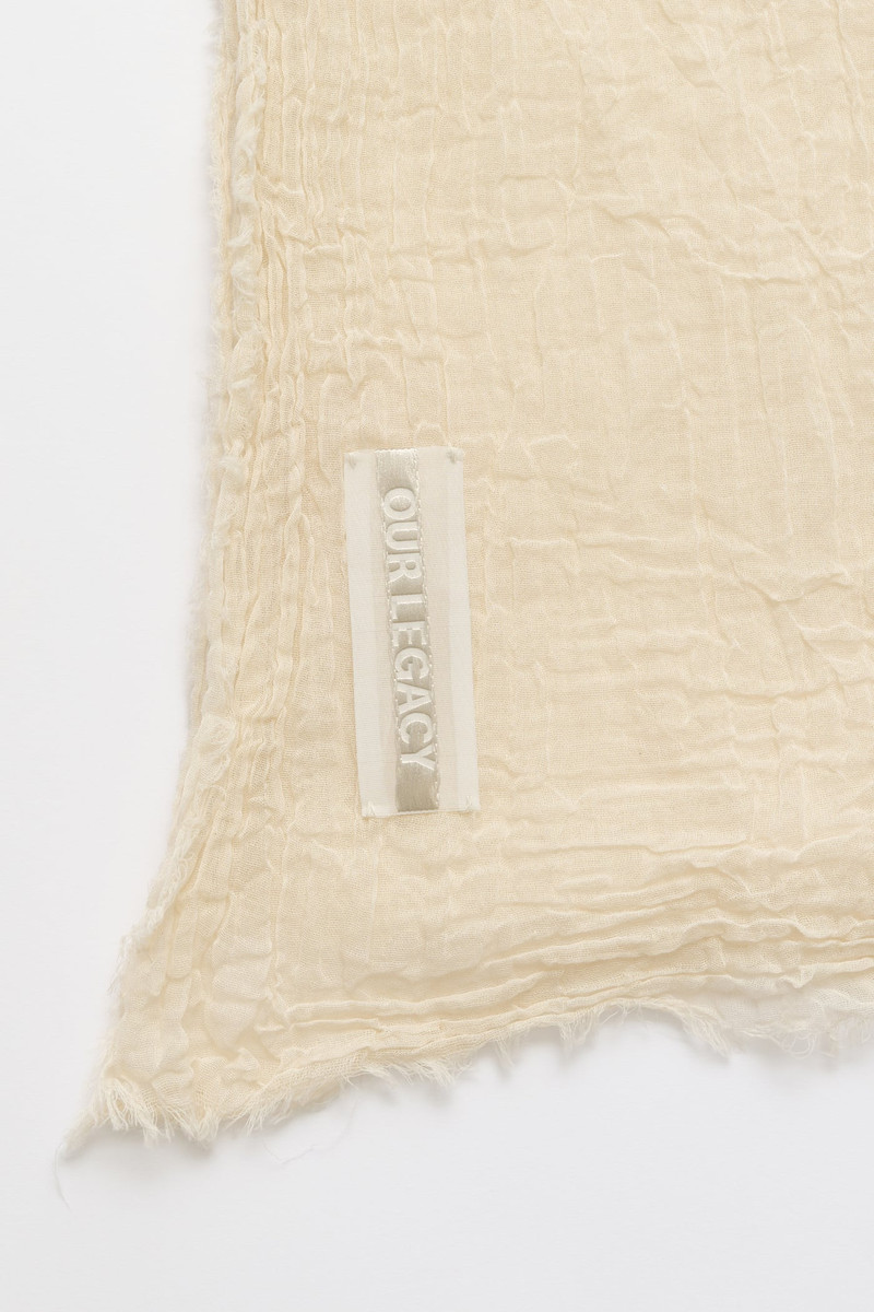 Our Legacy Cottage Scarf Eggshell Crinkle Cotton outlook