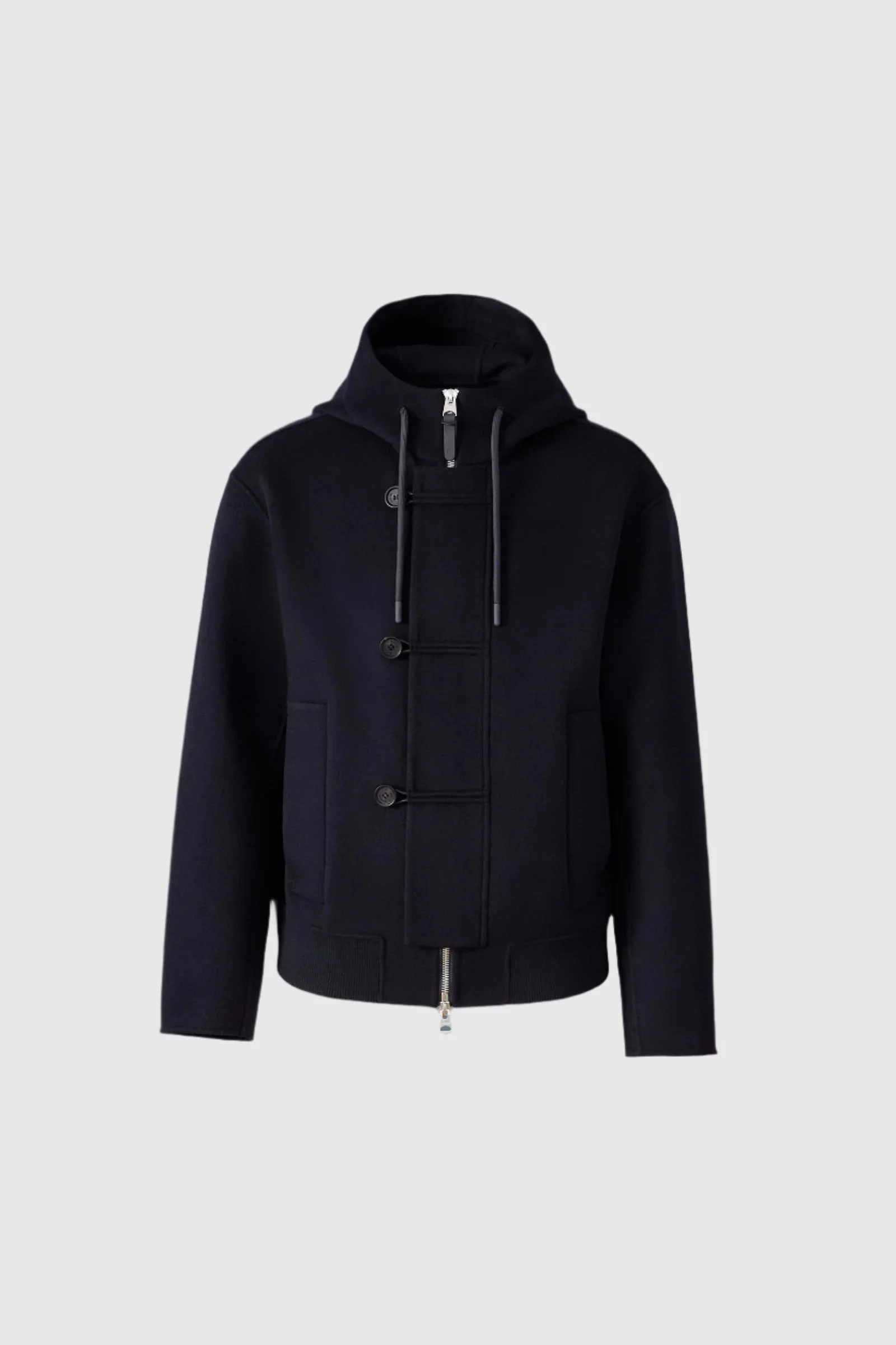 MALIK Double-Face Wool Hooded Jacket - 1