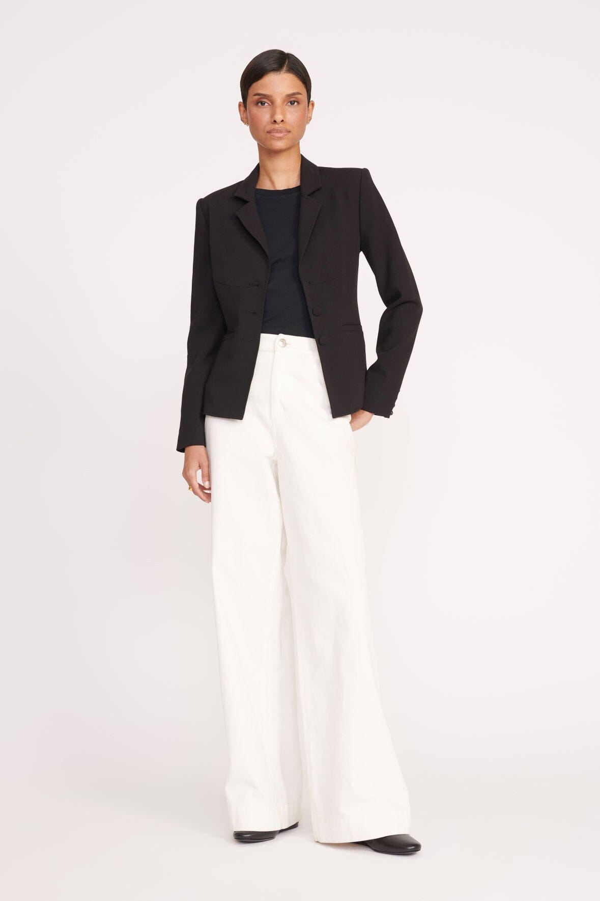 STAUD GRAYSON PANT WHITE - 2