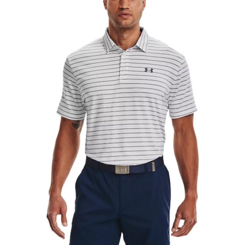 Under Armour Under Armour Playoff Core Stripe Polo Shirt 'White Grey' 1351130-014 outlook