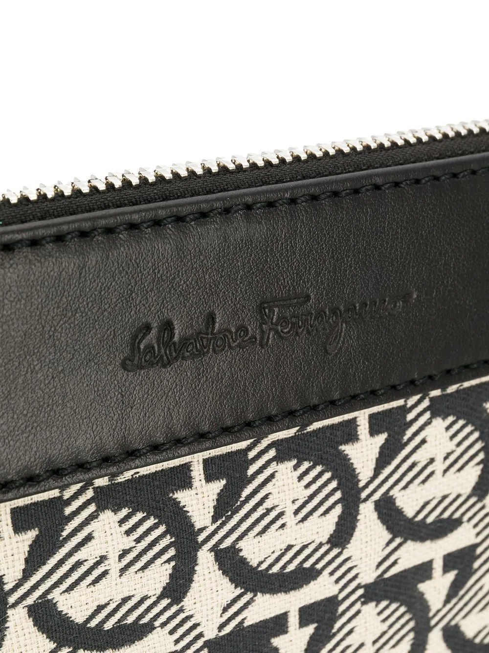 monogram-print clutch - 4