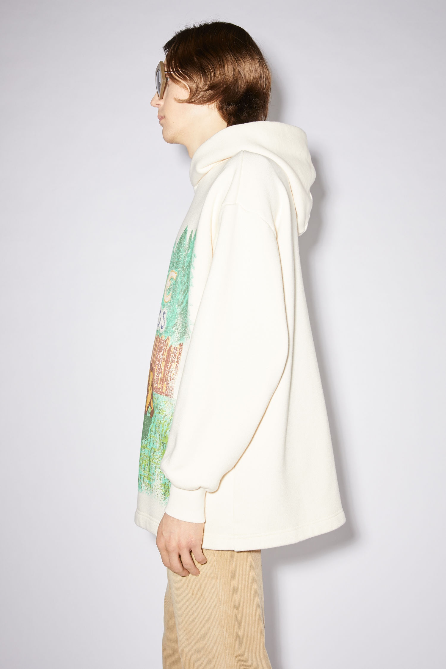 Hooded sweatshirt - Green/ecru - 4