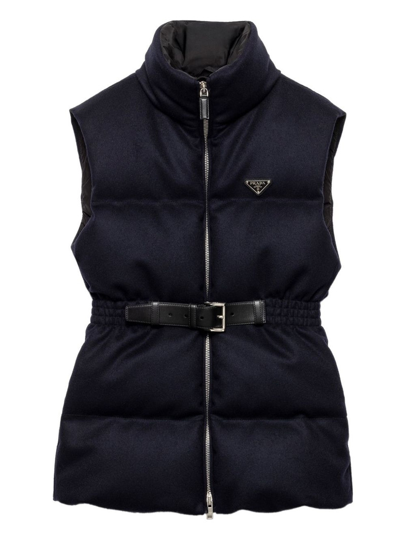 padded triangle-logo gilet 1
