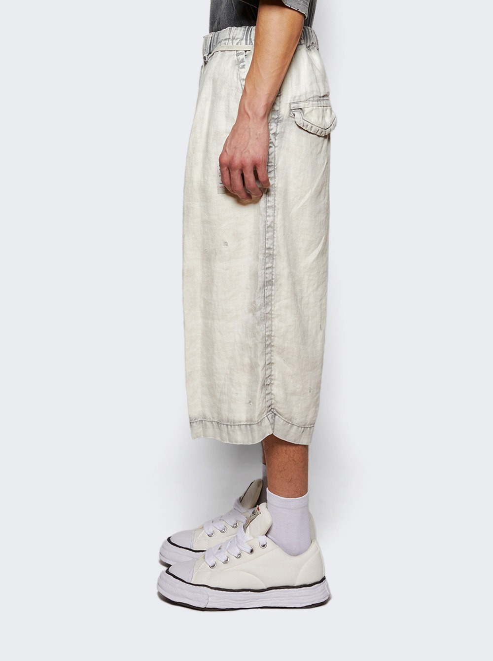 Aged Wide Shorts Light Grey - 3