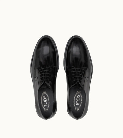 Tod's LEATHER DERBY SHOES - BLACK outlook