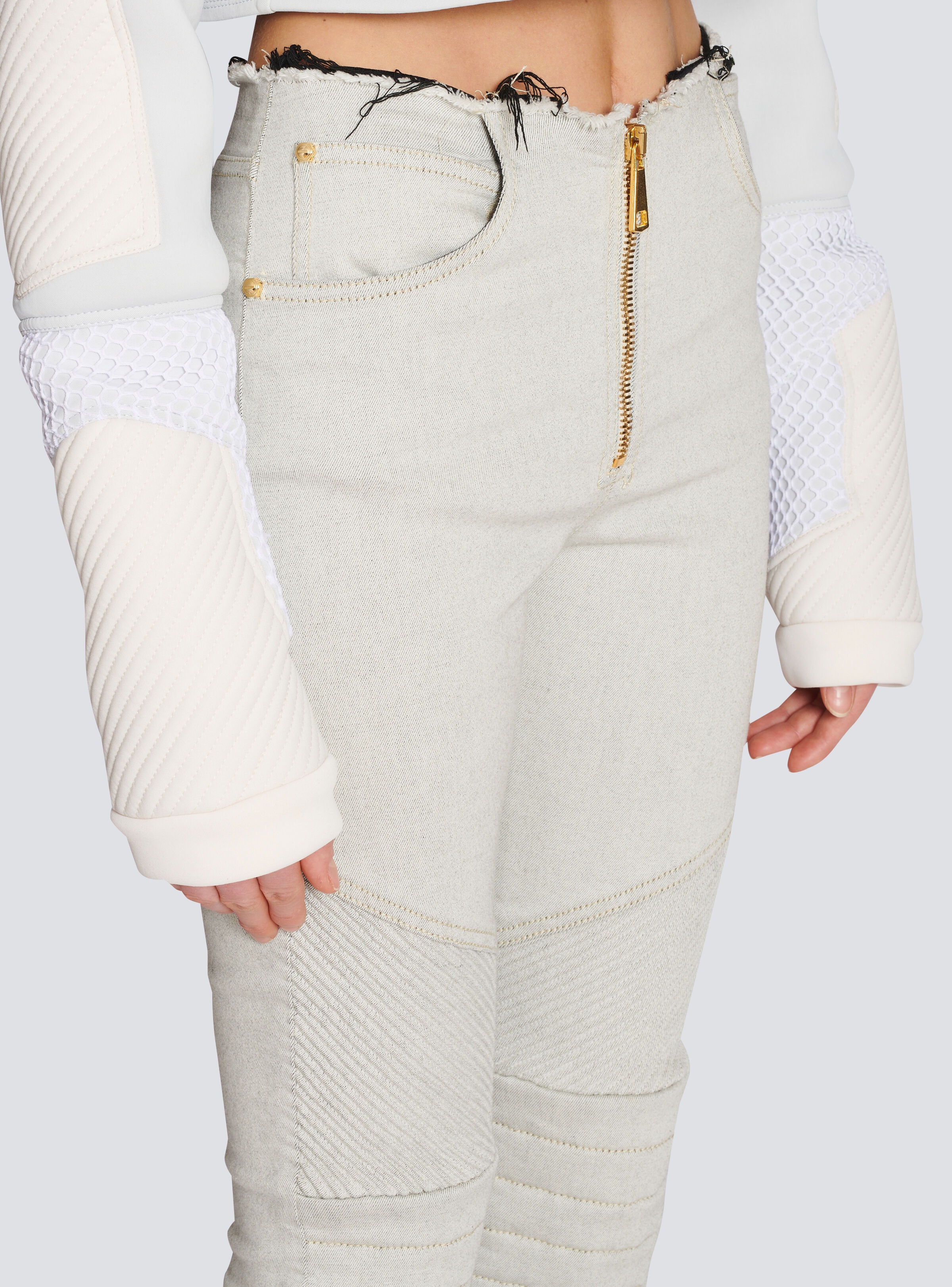 Ribbed cotton slim-fit jeans - 7