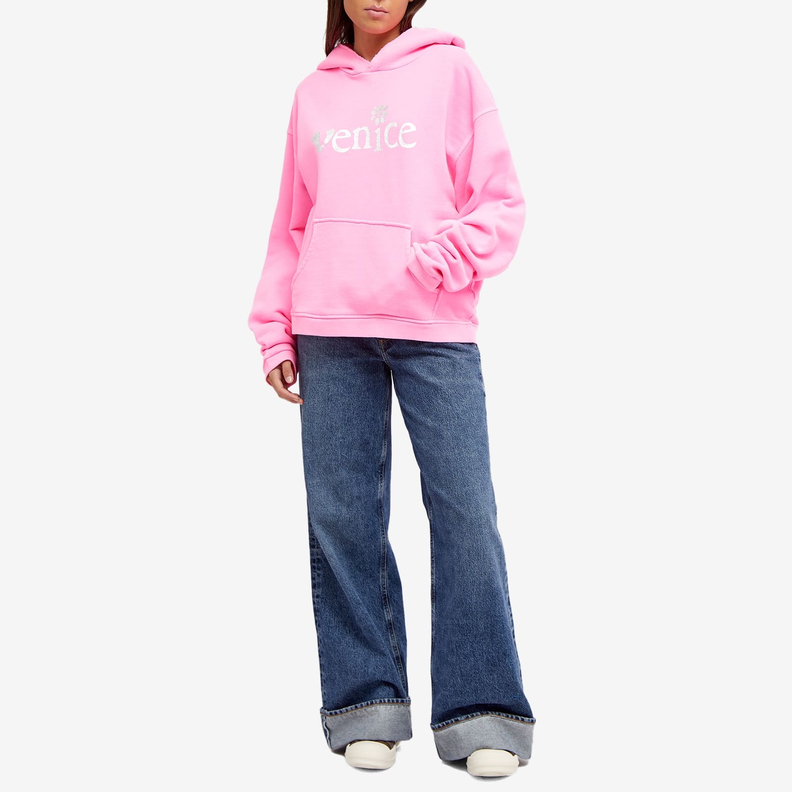 ERL ERL Unisex Silver Printed Venice Hoodie | endclothing