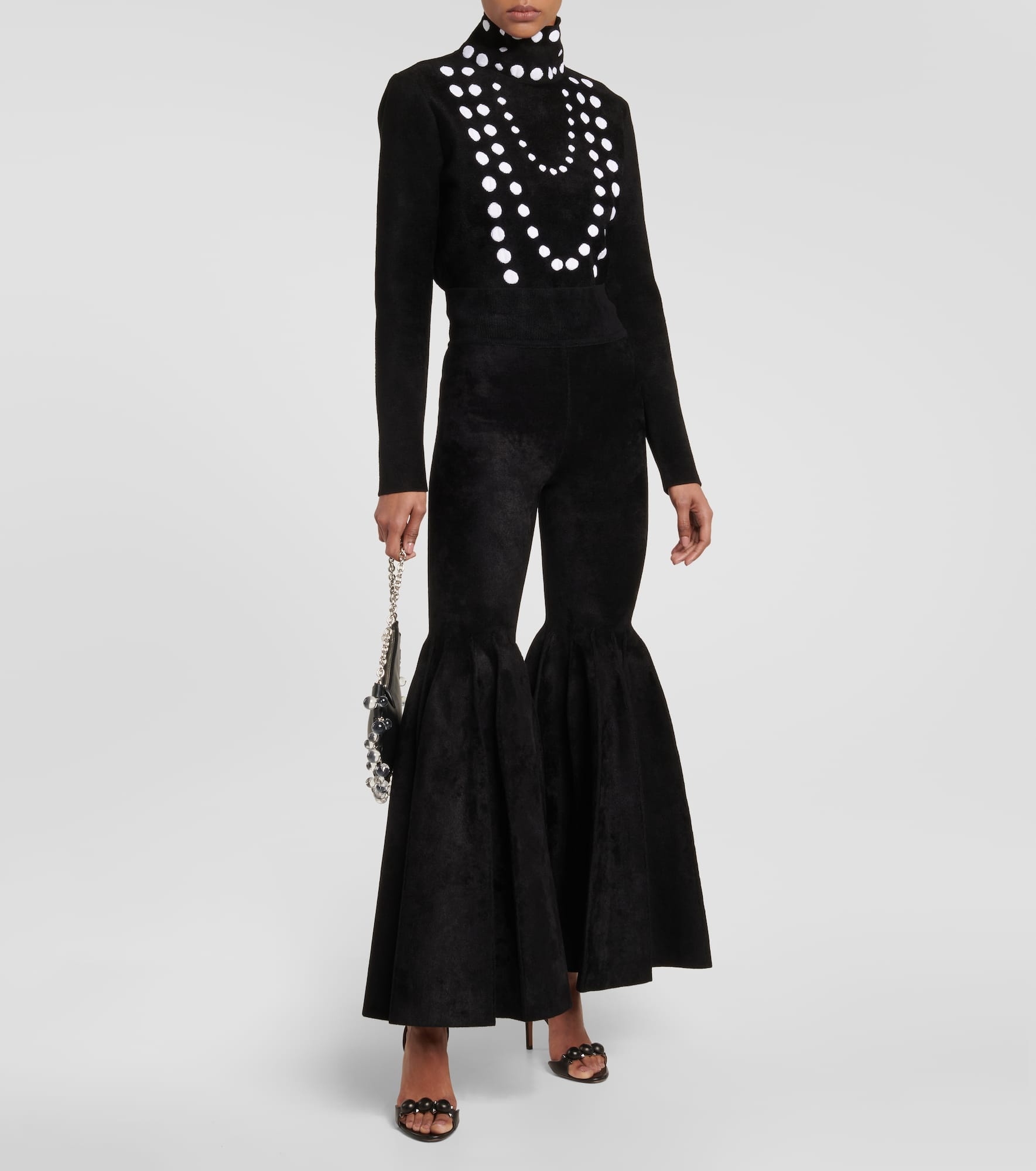Jacquard velvet chenille bodysuit - 2