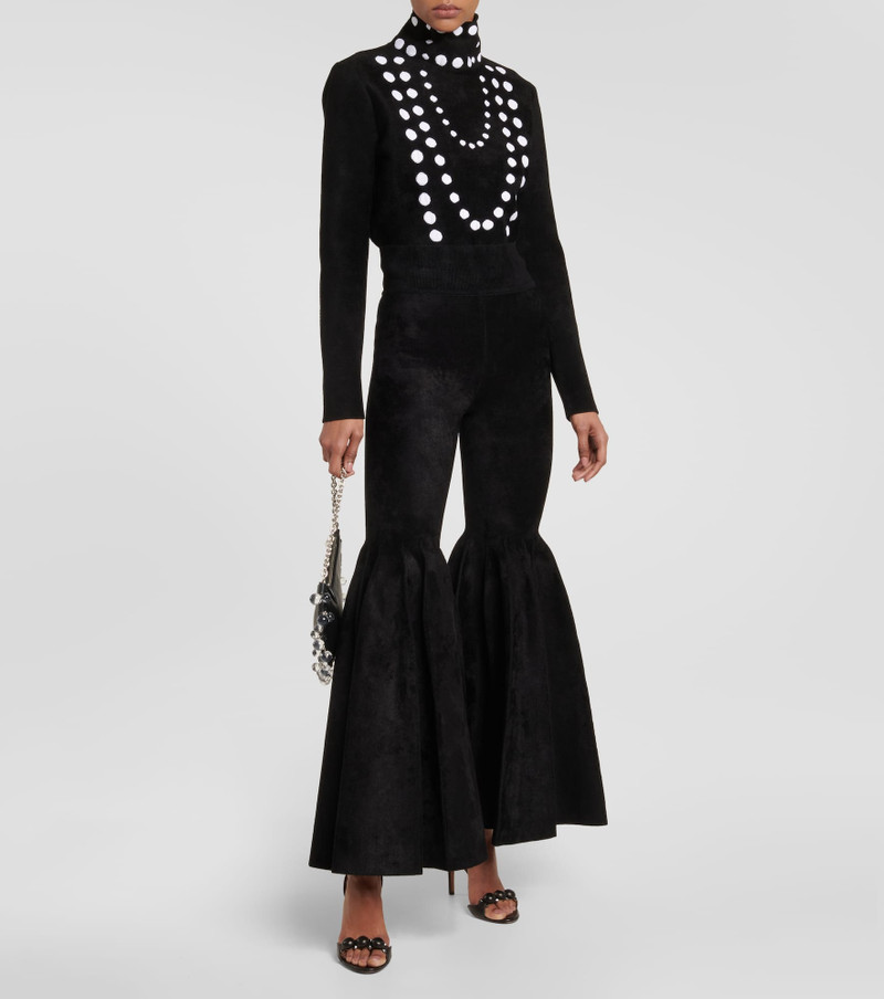 Alaïa Jacquard velvet chenille bodysuit outlook