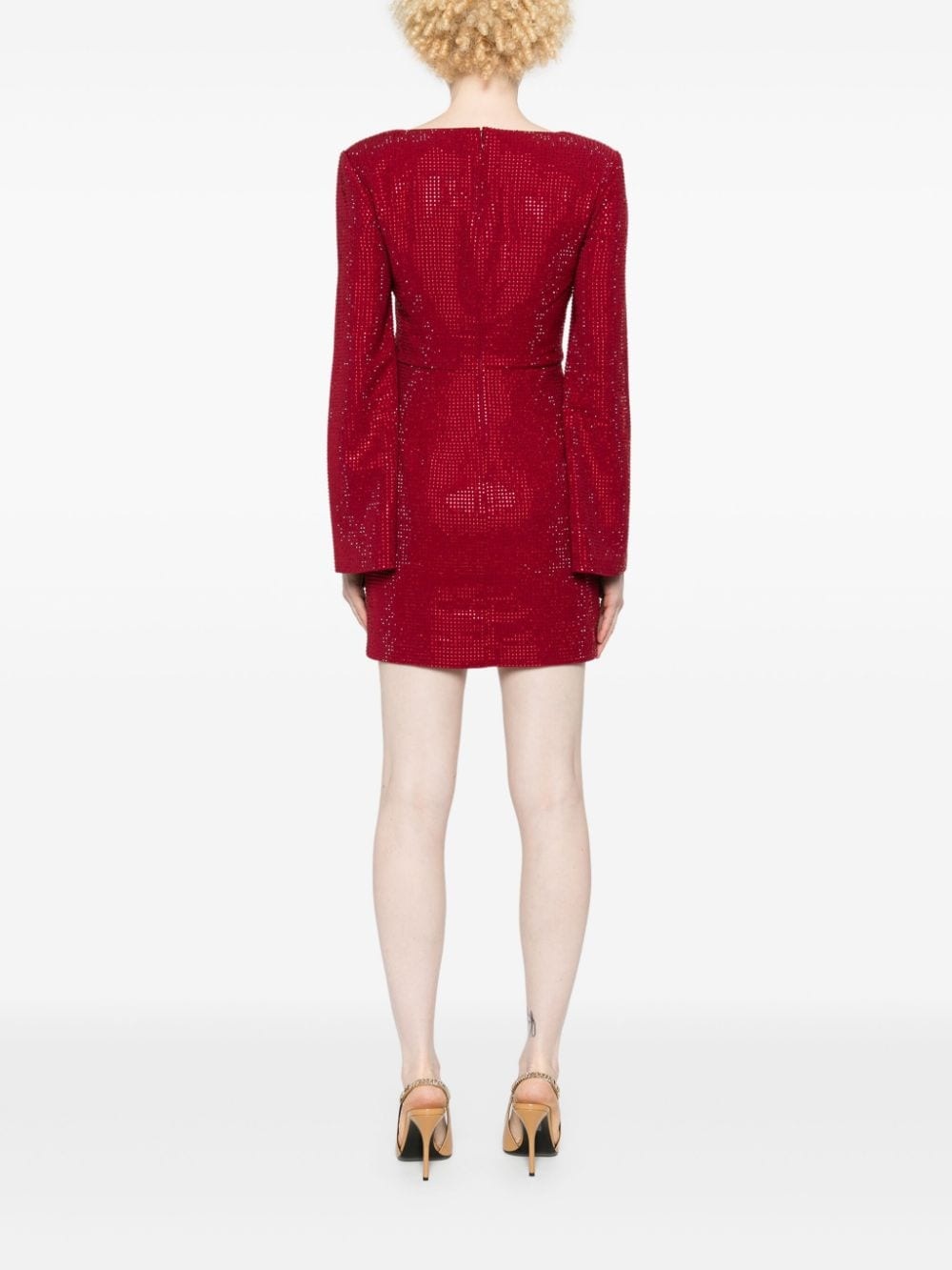 rhinestone-embellished mini dress - 4