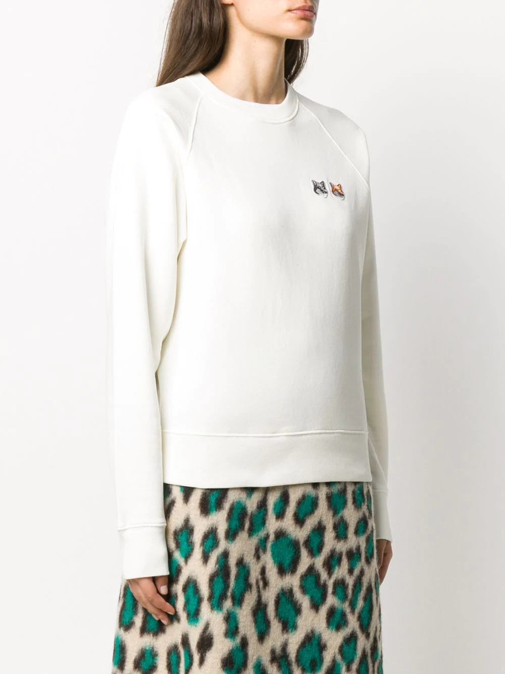 Double Fox Head patch sweatshirt - 3