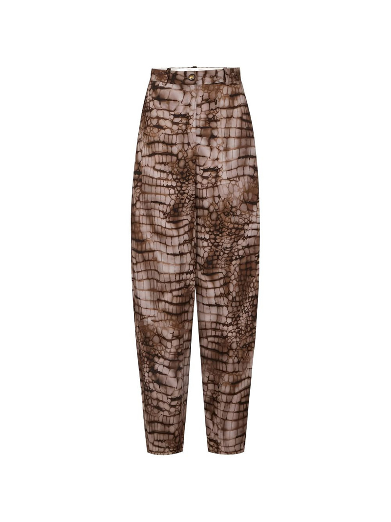 alligator-print buttoned trousers 1