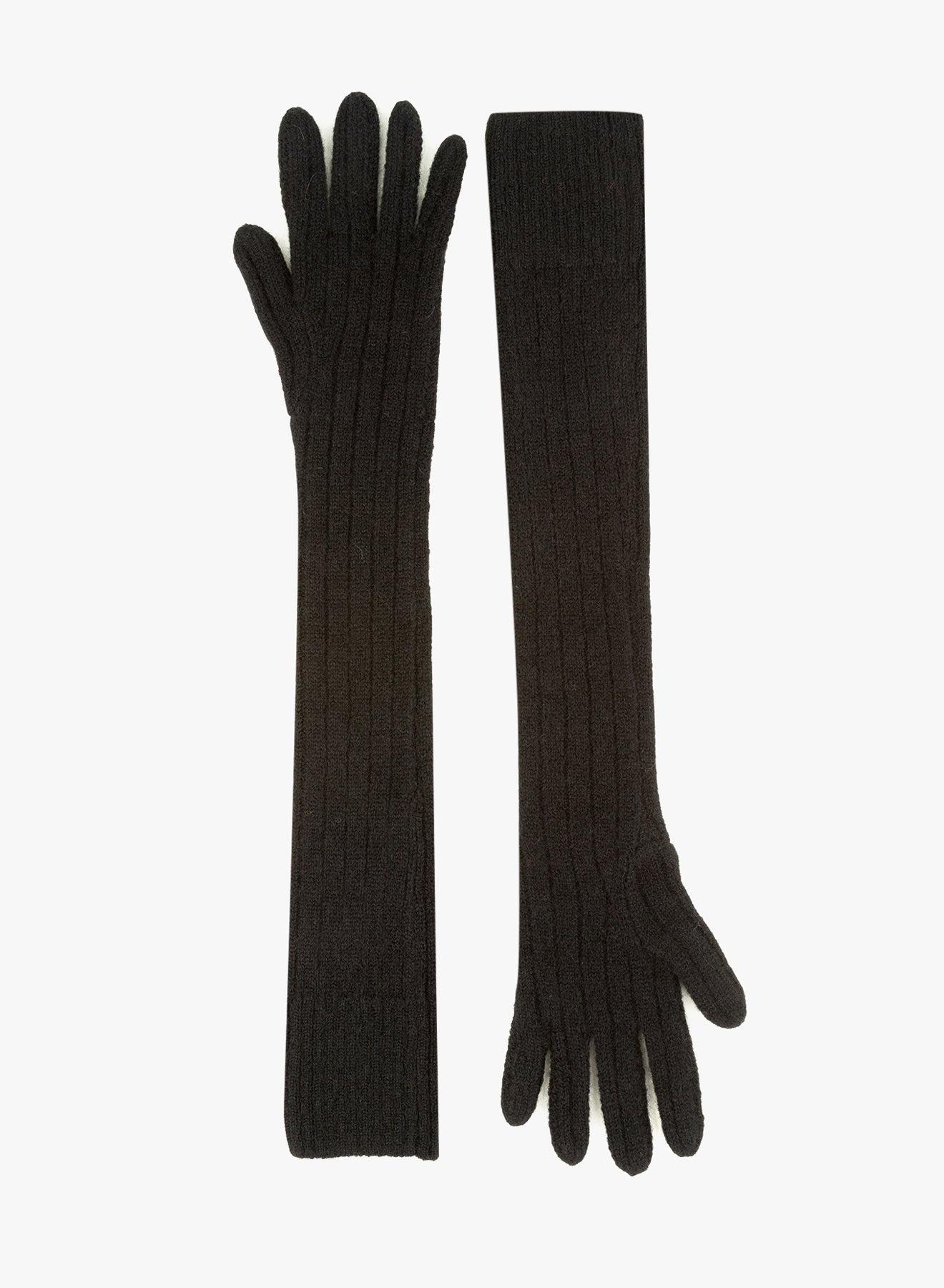 LONG KNITTED GLOVES - 1