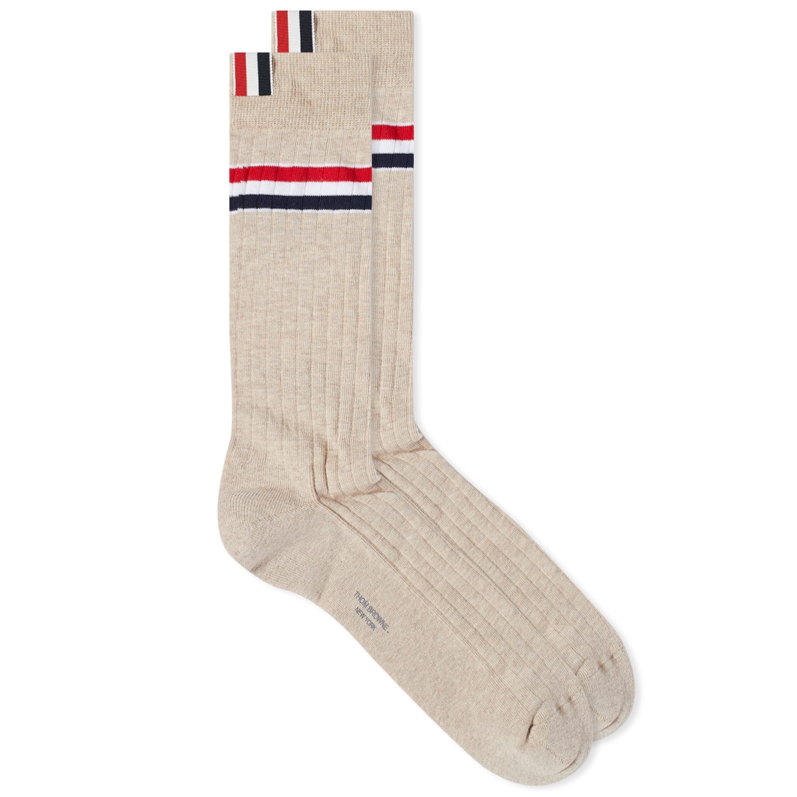 Thom Browne Ribbed Stripe Sock - 1