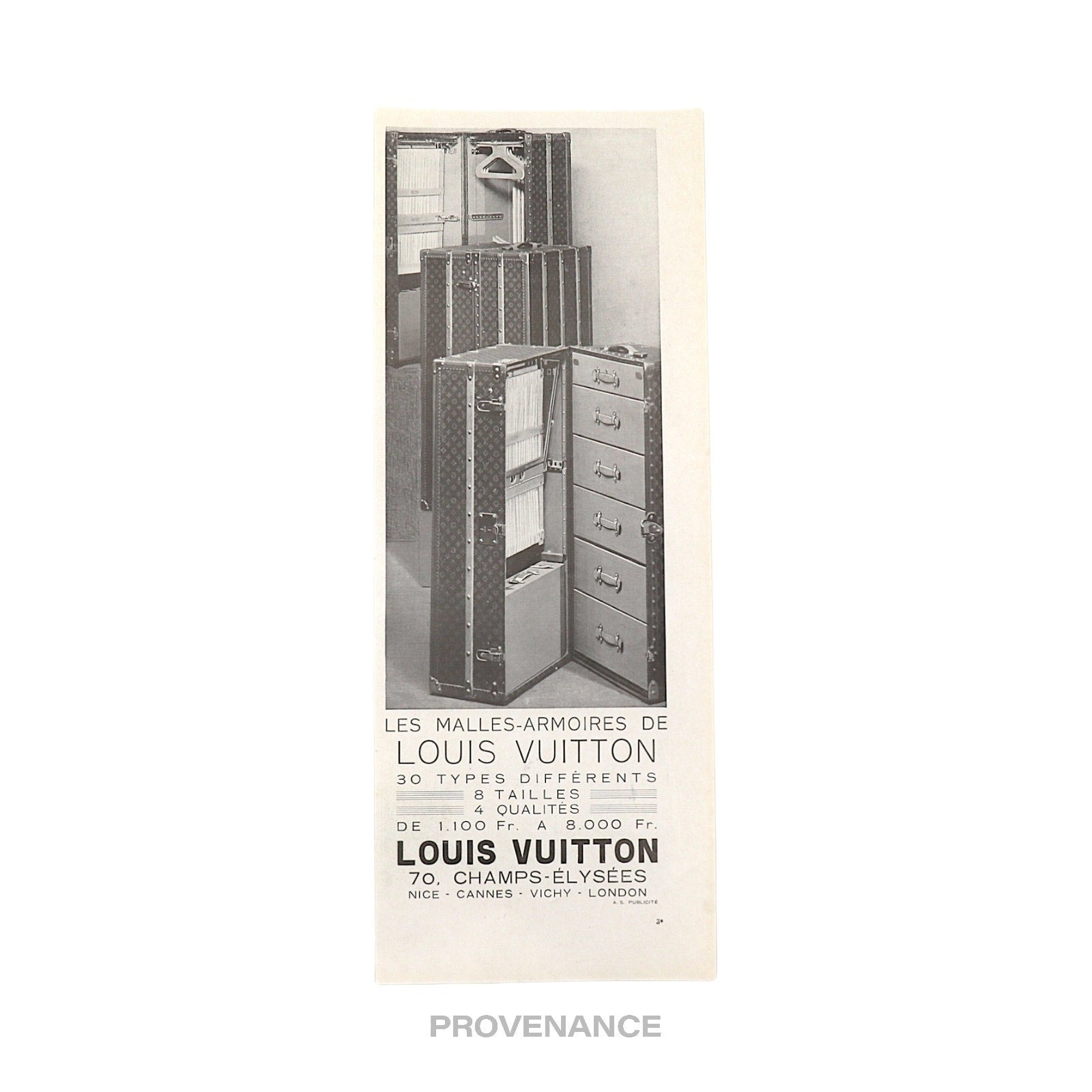 Louis Vuitton Antique Vintage Newsprint Ad - ARMOIRES - 5