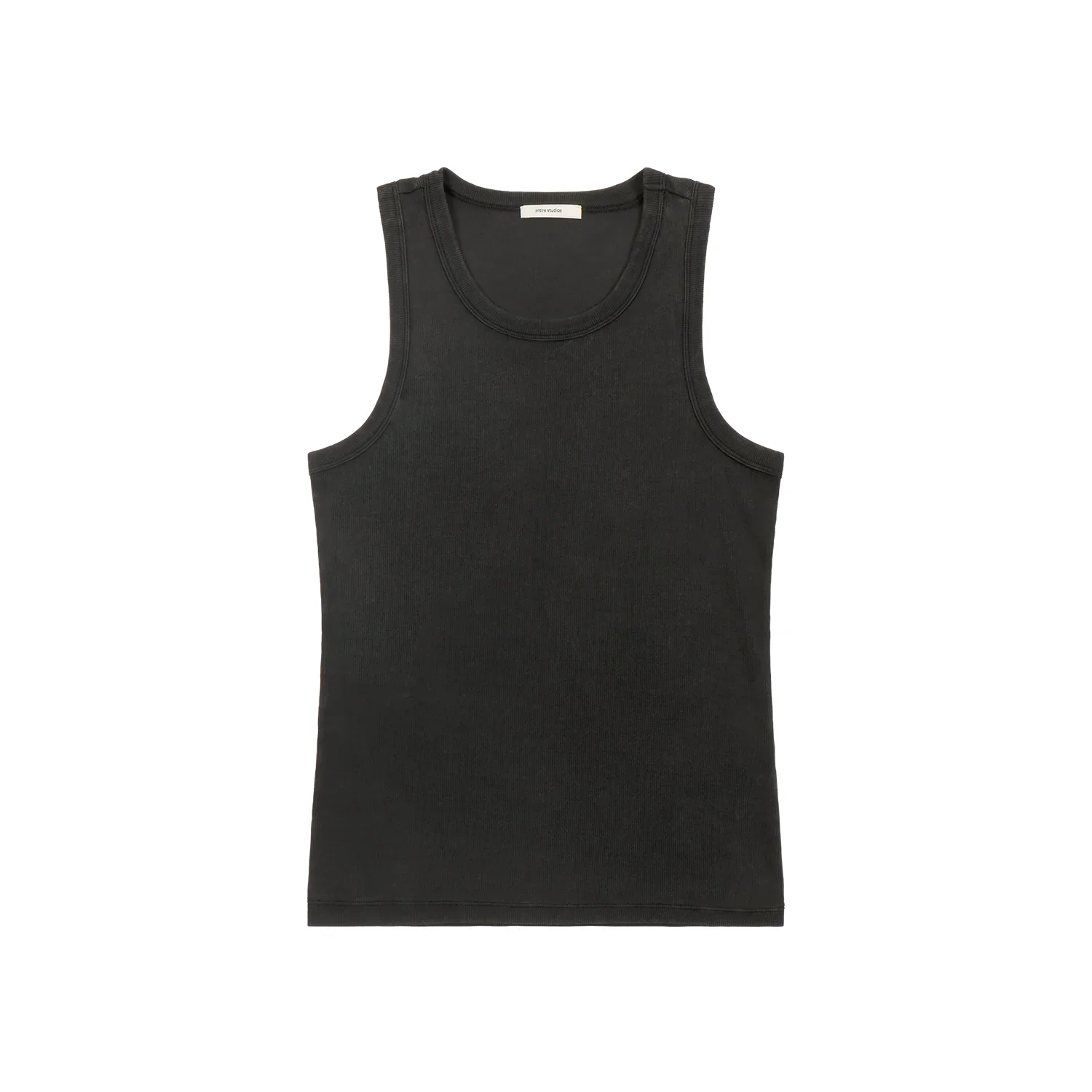 RIB TANK WASHED BLACK - 1