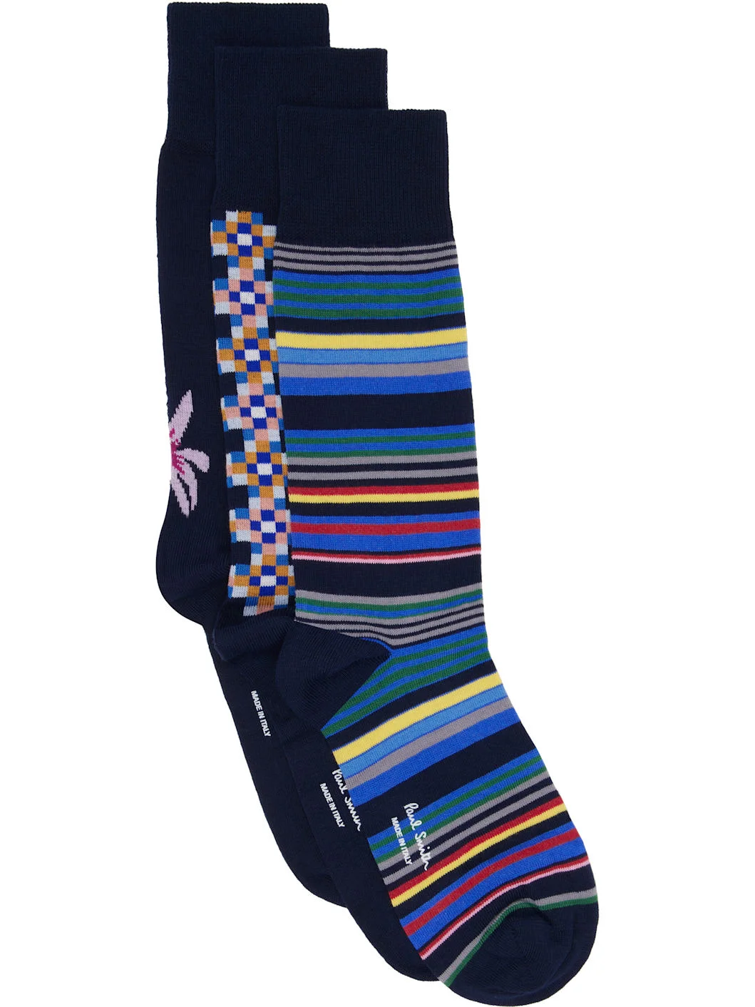 Three-Pack Navy Seasonal Socks - 1