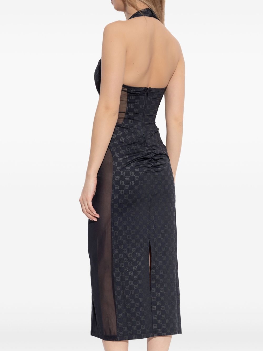 logo-print midi dress - 4
