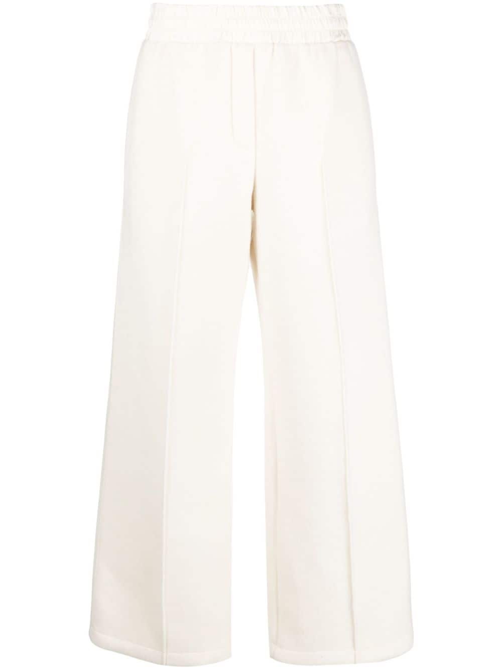 virgin-wool elasticated-waist trousers - 1