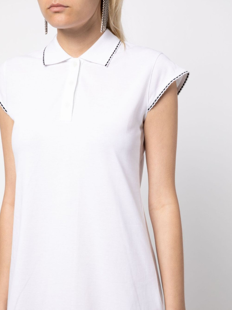 contrast-stitching shirt dress 5