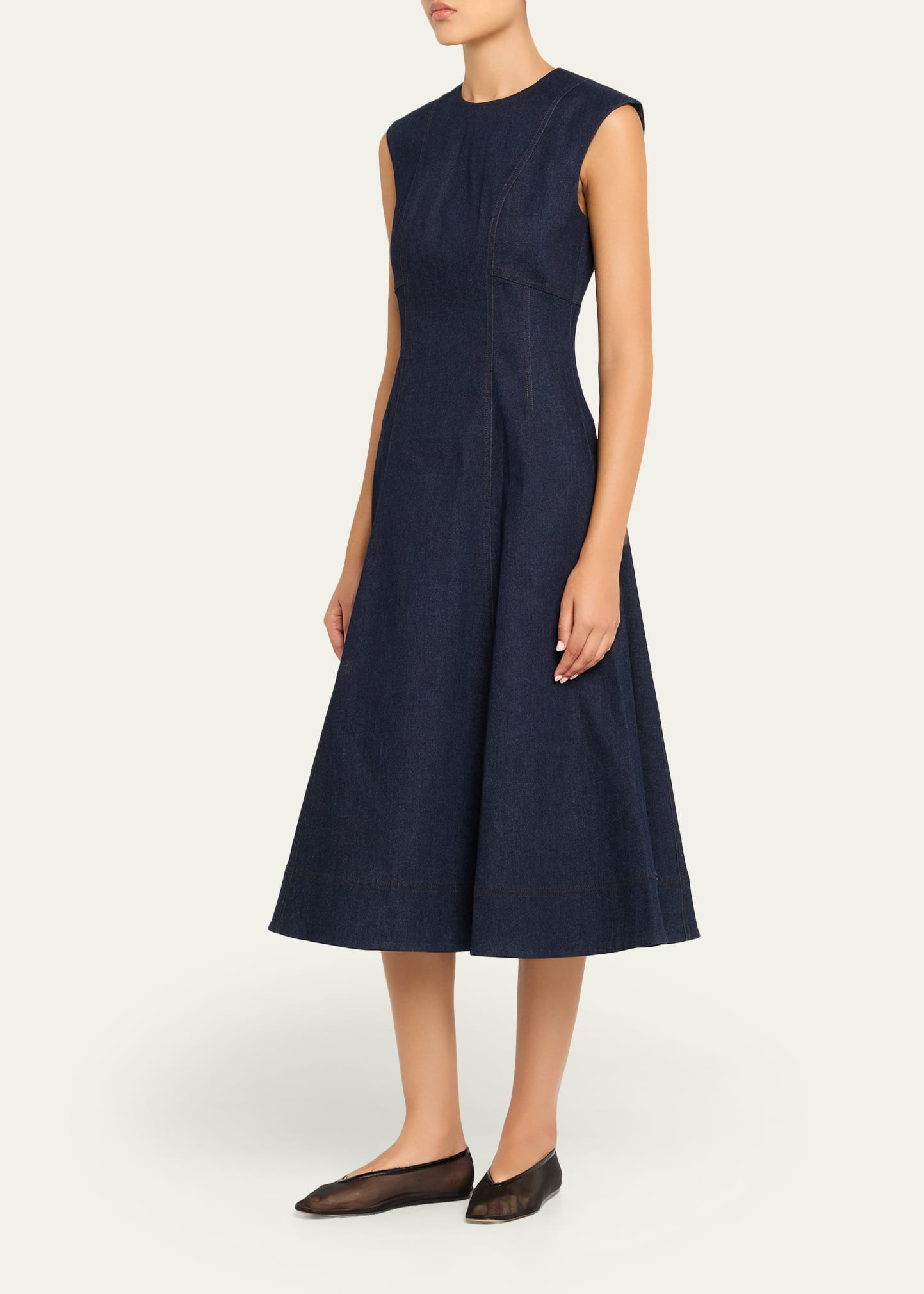 Dulce Denim Midi Dress - 4
