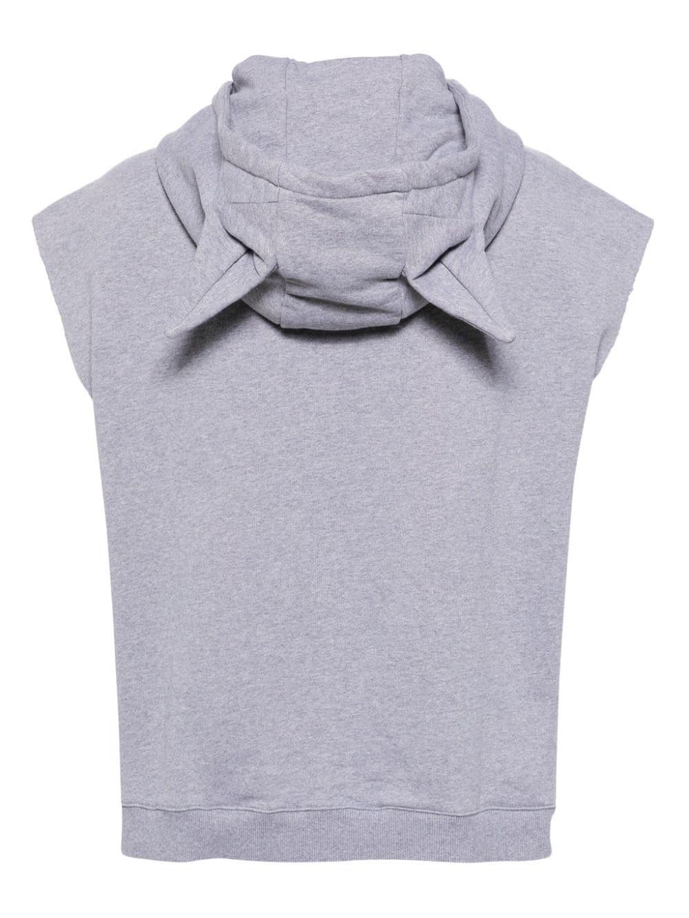 sleeveless drawstring hoodie - 2