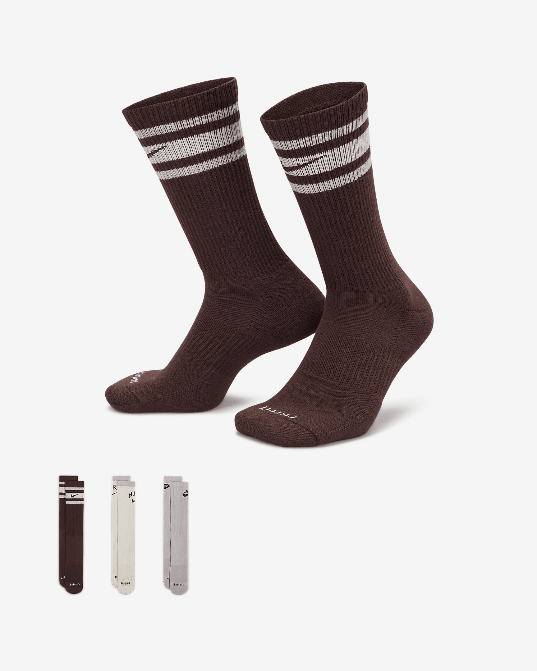 Nike Everyday Plus Cushioned Crew Socks (3 Pairs) - 1