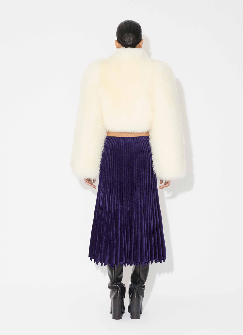 Alaïa LAMBSKIN SHEARLING CROPPED JACKET outlook