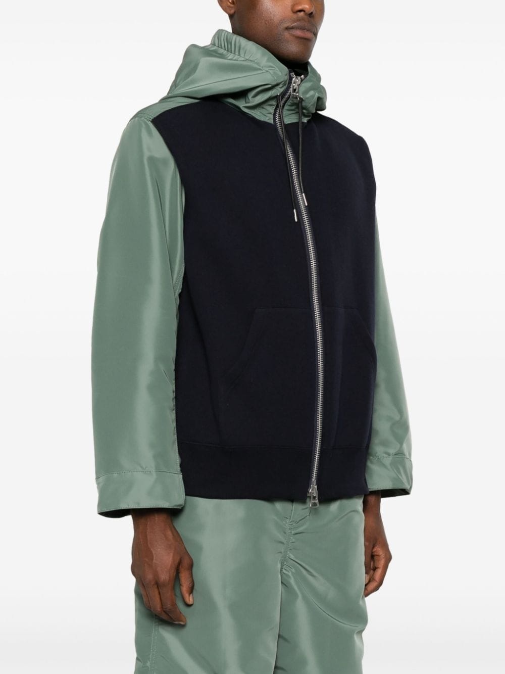 panelled hoodie - 3